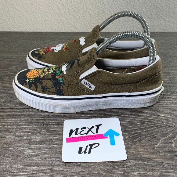 Vans Other - Vans Unisex Kids Classic Olive Green Slip On Casual Skate Shoes Size US 2